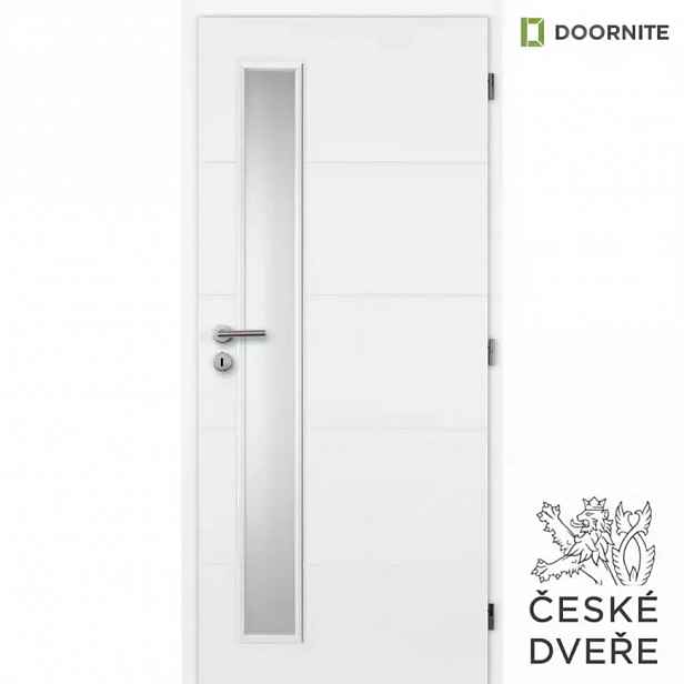 Interiérové dveře Quatro Vertika Sklo Bílé 70P