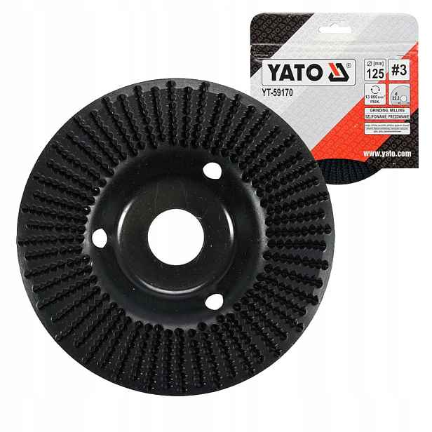 Konvexní kotouč 125 mm Č.3 na dřevo Yato YT-59170