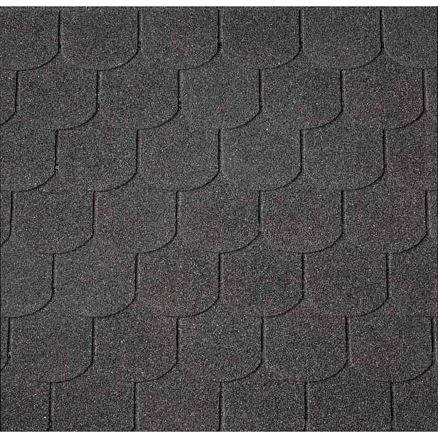 Šindel asfaltový IKO 2.0 Superglass Biber 01 Černá 2,0 m2