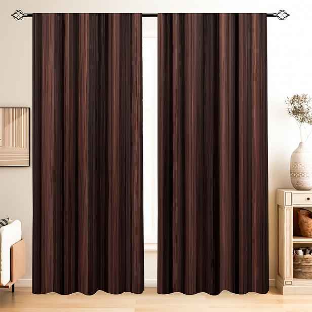 TEMU 2-balení závěsů ve stylu Art Deco | 100% polyester, zatemňovací, látkové, pratelné v pračce, s kapsou na tyč, vhodné do různých pokojů