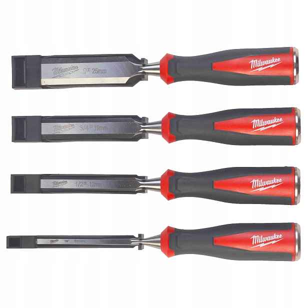 Sada dlát s fazetovaným okrajem Milwaukee 6 12 19 25 mm, silné a odolné