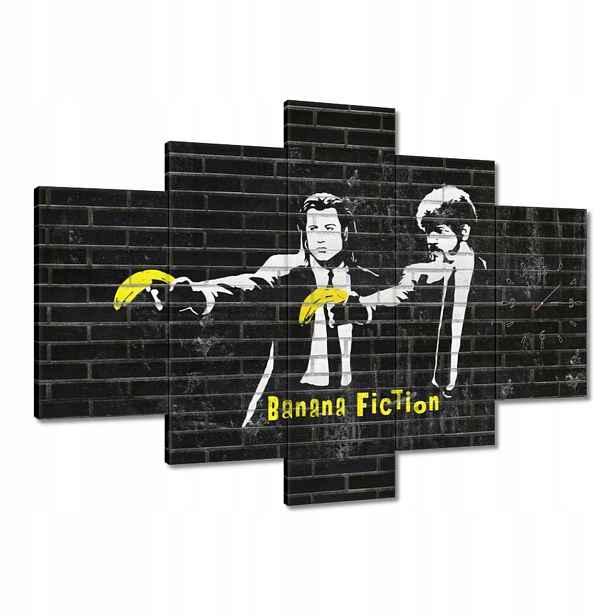 Hodiny 150x105 Banksy Banana Fiction