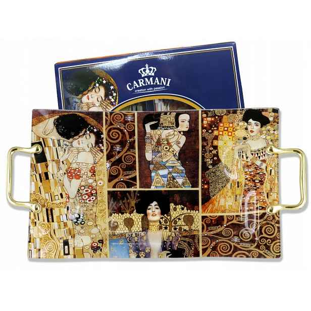 Carmani Dekorativní podnos Gustav Klimt 39,7 × 24,8 cm