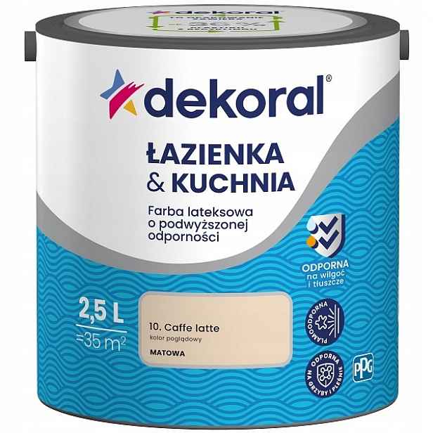 Dekoral latexová Barva na zeď 2,5 l caffe latte matná