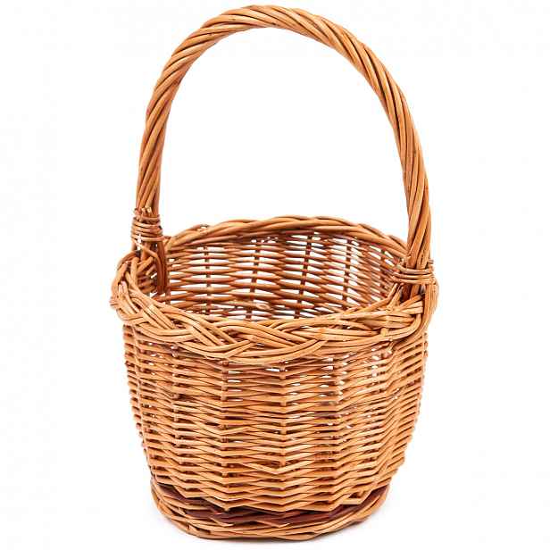 Lakovaný proutěný košík na houby, pr. 20 cm