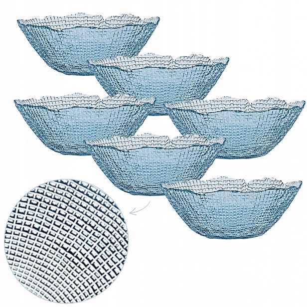 Misky 16x5 cm 6 Kusů Modré na občerstvení sada na servírování