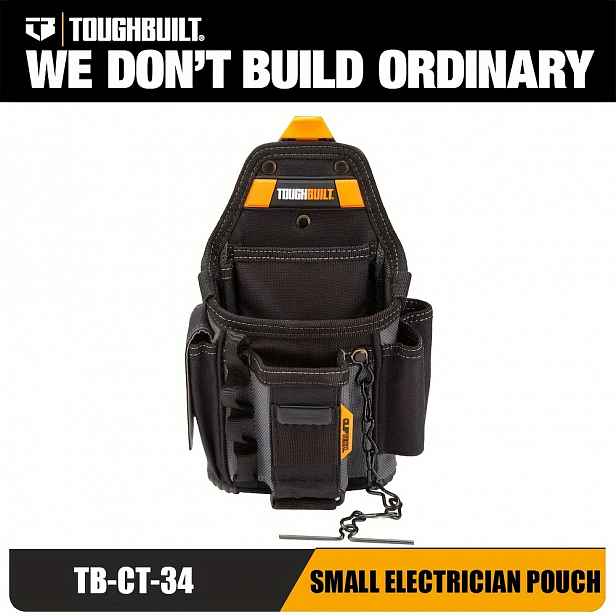 TEMU TOUGHBUILT TB-CT-34 Malá elektrická brašna 7.5" Malá elektrická brašna s hubem a 13 kapes