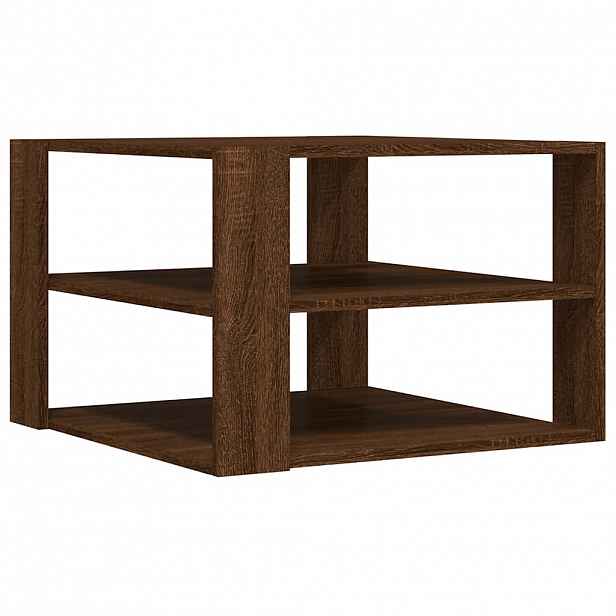 vidaXL Konferenční stolek hnědý dub 58x58x40 cm kompozitní dřevo