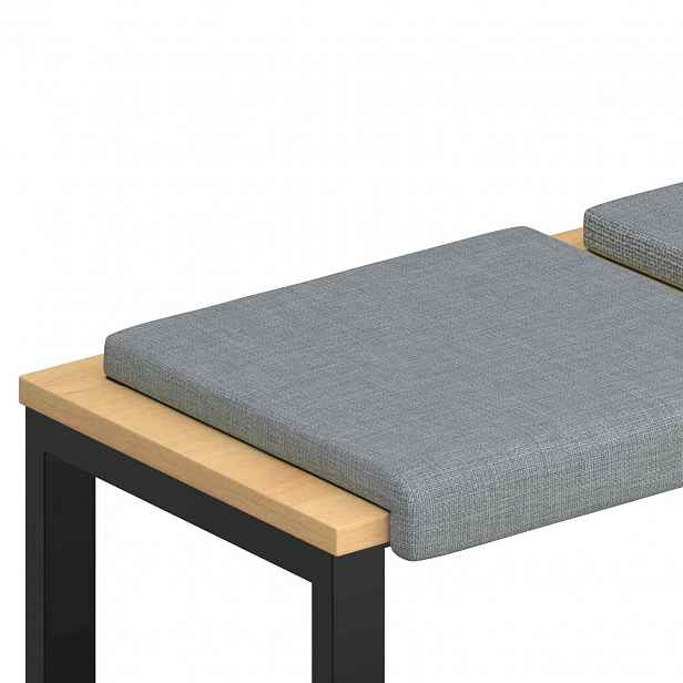 vidaXL Polštář na lavici 2 ks Textil Světle šedá Hloubka 35 cm
