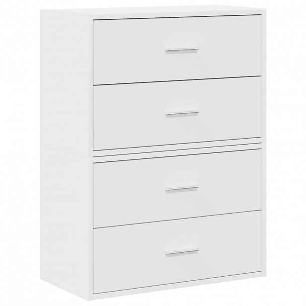 vidaXL vida Skříňky s 4 zásuvkami 2 ks bílá 60x31x40 cm kompozitní dřevo