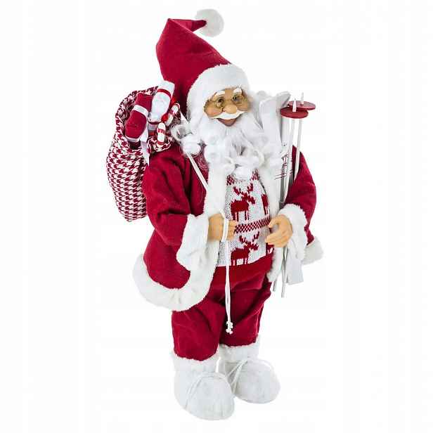 Vánoční Figurka Mikuláš S Dárky 60 CM Dekorace Na Vánoce