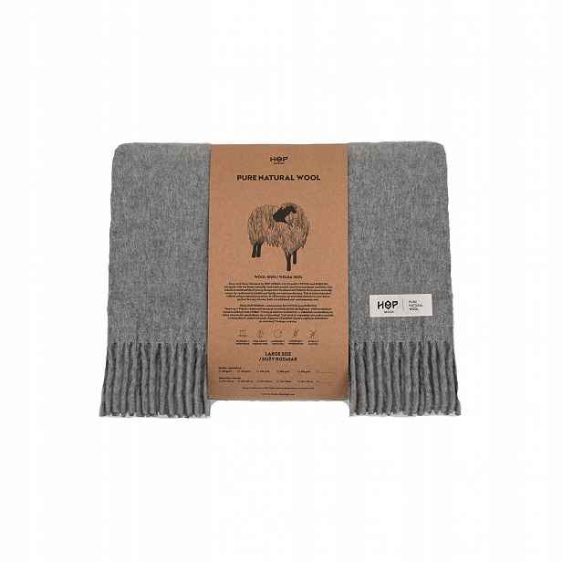 Deka Yeti z ovčí vlny 155x205 Šedá Eu Hop Design