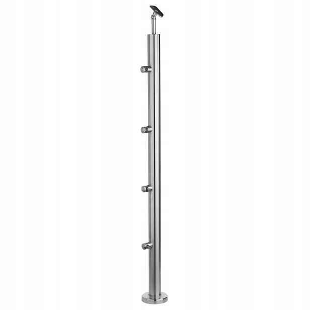 Průchozí Sloupek z nerezové oceli Zábradlí balkon schody 4 x Ø12,0 mm