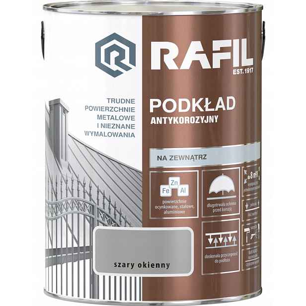 Radach protikorozní podklad šedý okenní 5L Rafil