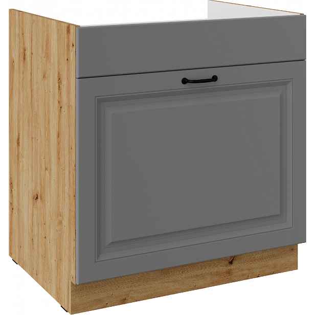 Spodní skříňka pod dřez Stilo 80 ZL 1S BB - Premium Box Barva korpusu: Dub artisan, Barva dvířek: Dust Grey