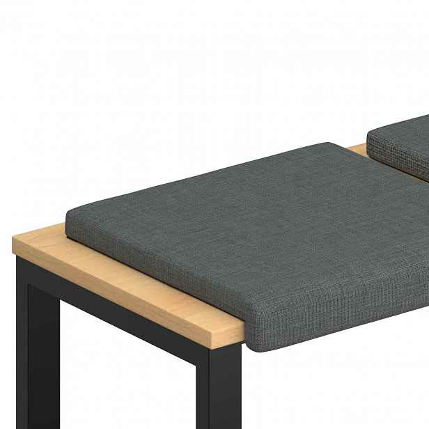 vidaXL Polštář na lavici 2 ks Textil Tmavě šedá Hloubka 35 cm