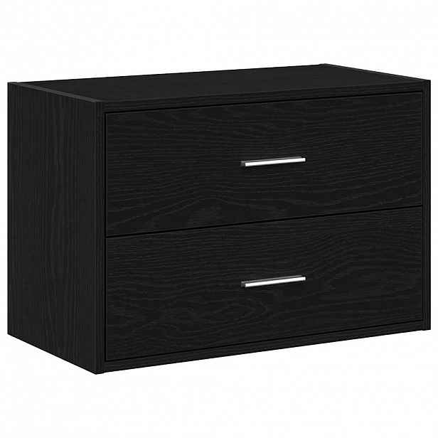 vidaXL vida Skříňka s 2 zásuvkami černý dub 60x31x40 cm kompozitní dřevo