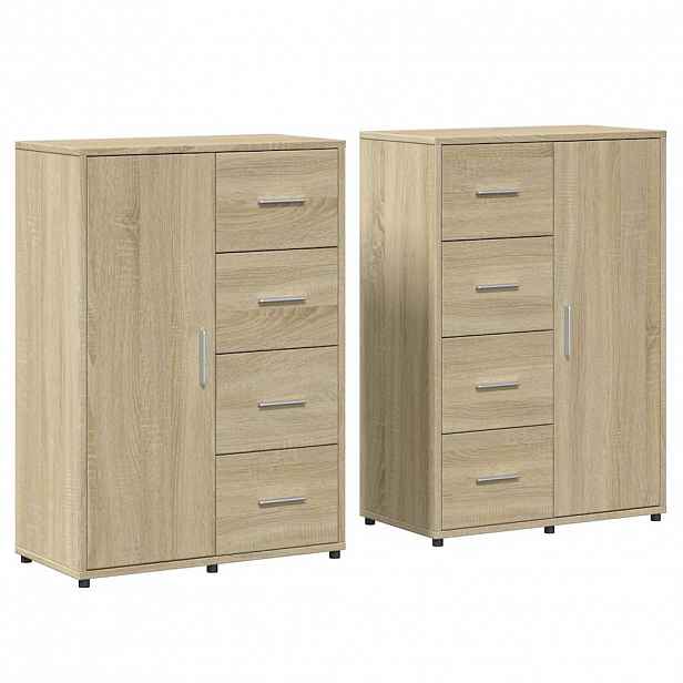 vidaXL Příborníky 2 ks dub sonoma 60 x 31 x 84 cm kompozitní dřevo