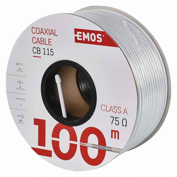 Emos CB115 RG6 koaxiální kabel 75 ohm 100 m