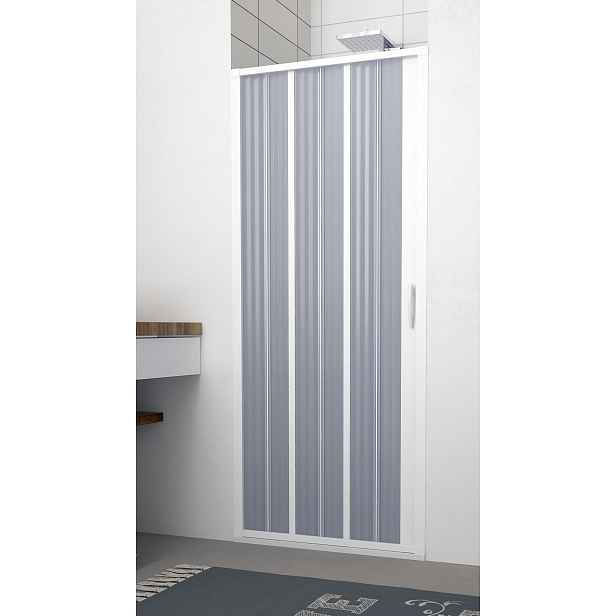 Forte Sprchová zástěna FLEX - MARTE NEW upravitelná šíře 60 - 80 cm  (80 cm max) - otevírání na stranu