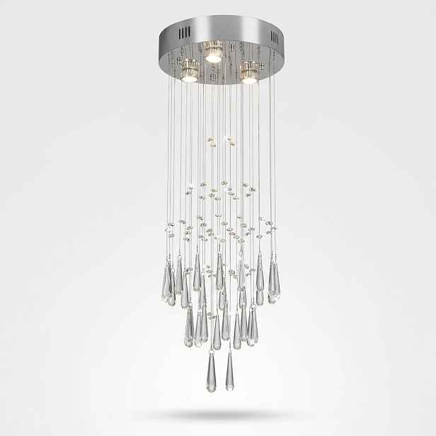 Moderní křišťálový lustr Luxusní elegantní křišťálová lampa 77 cm