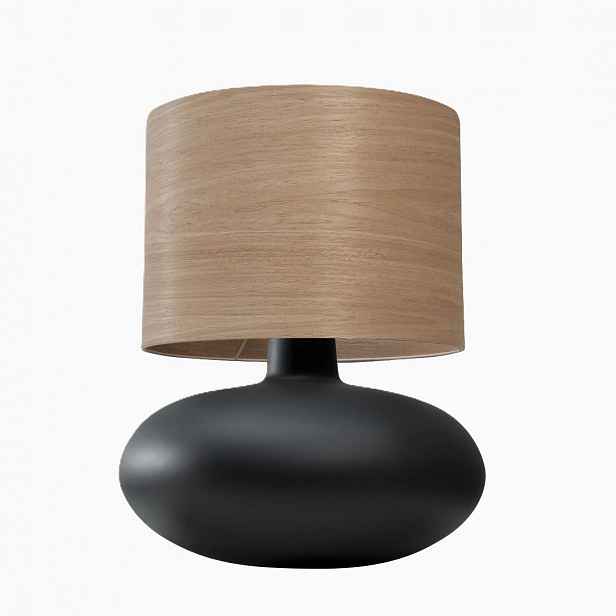 Stolní lampa Sawa Wood, dýha, světlý dub