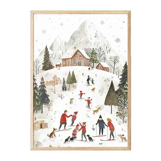 Tištěný obraz s rámem 30x40 cm – Wallity