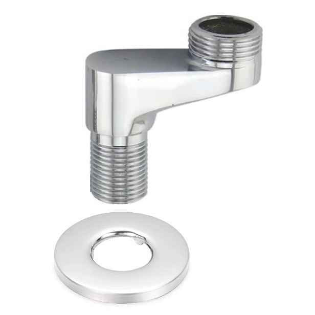 Eco produkty Etážka s chromovou krycí růžicí za vodovodní baterii 1/2" x 3/4" - Excentr pro změnu rozteče 100/150mm; 1 ks