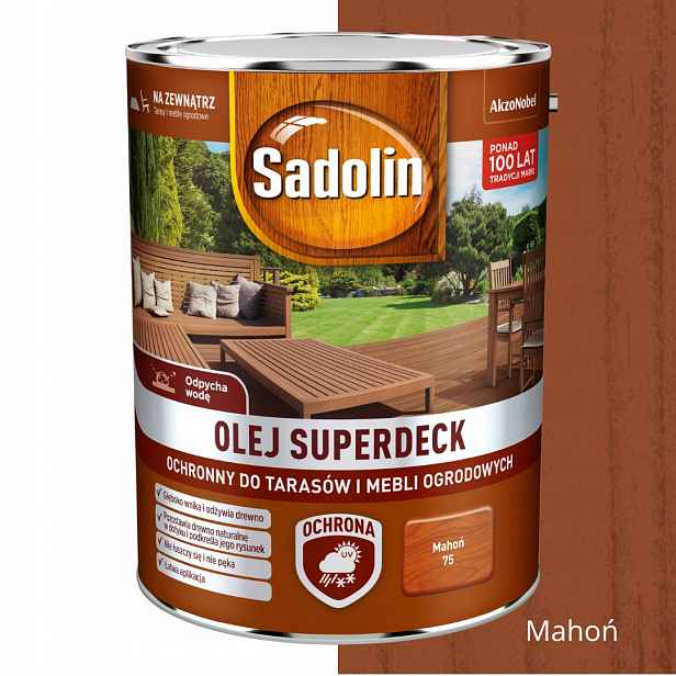 Sadolin Olej Superdeck Pro Terasy A Zahrady Ochrana A Dekorace 5 L Mahagon