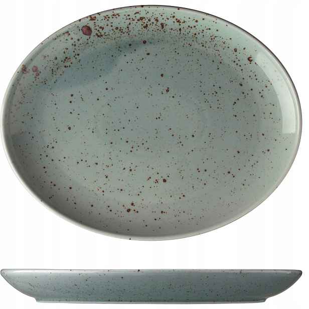 Talíř oválný Lilien LifeStyle, porcelánový, rainforest, délka: 280 3 ks