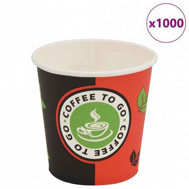 vidaXL Jednorázové kelímky na kávu 1000 ks 120 ml