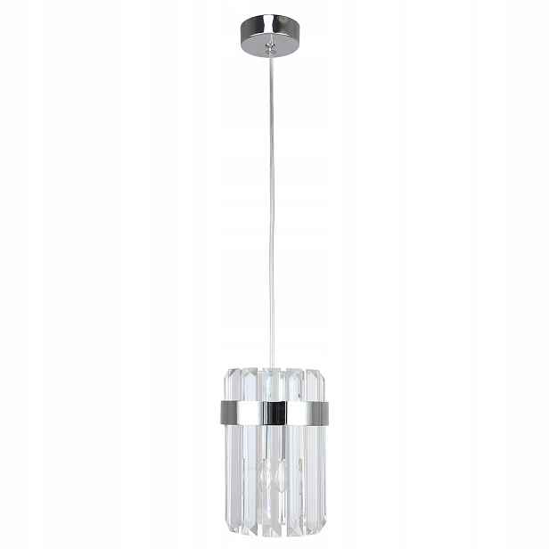 Závěsná lampa chromovaná skleněná oválná 1xE14 Vetro Light Prestige