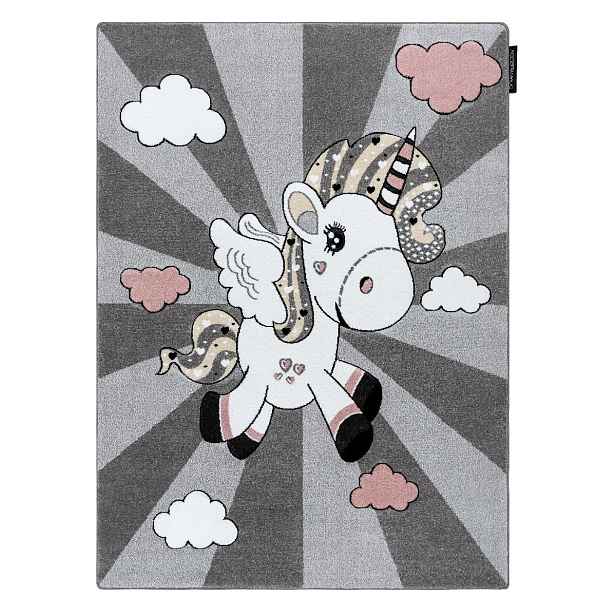 Dětský kusový koberec Petit Unicorn grey, 160x220, šedá, dětský pokoj, Dywany Łuszczów