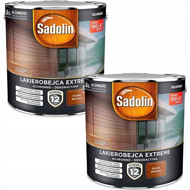 Set Sadolin Lakobejca 2x2,5L Extreme Na Dřevo Třešňové Dřevo 5L