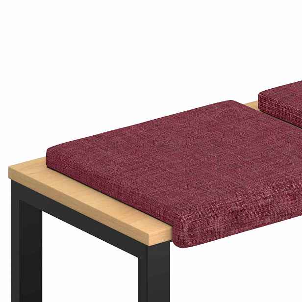 vidaXL Polštář na lavici 2 ks Textil Víno Červené Hloubka 35 cm