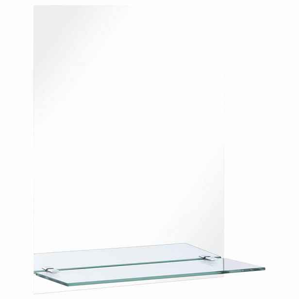 vidaXL Nástěnné zrcadlo s policí 50 x 70 cm tvrzené sklo