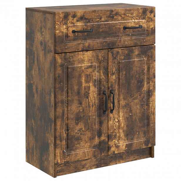 vidaXL Servírovací skříň se zásuvkou Kouřový dub 66 x 34,5 x 87 cm