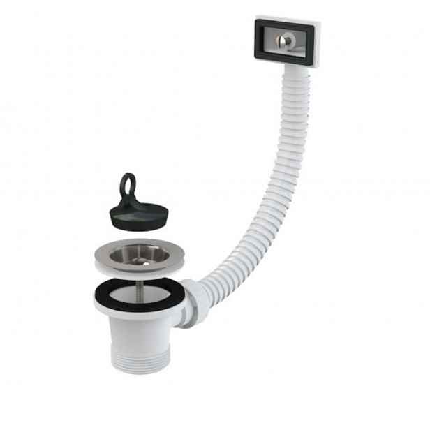 Alca - Výpust dřezová 6/4", flexi přepad, nerez mřížka A331