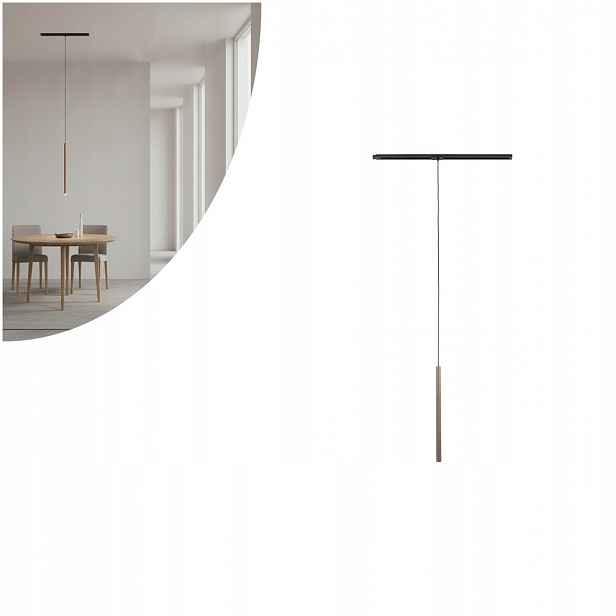 Černá závěsná kolejnicová lampa Tracer 1F moderní do kanceláře Tk Lighting