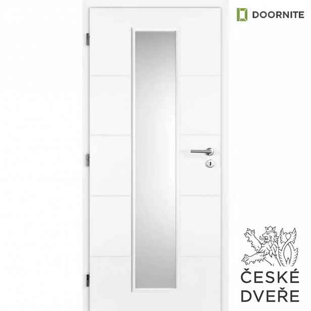 Interiérové dveře Quatro Linea Sklo Bílé 60L