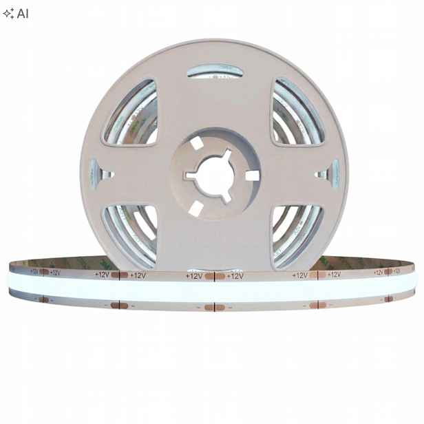 Led pásek 12V Cob 10 m IP20 Světlo 320 LED/metr Silné 6000 K Chladné světlo