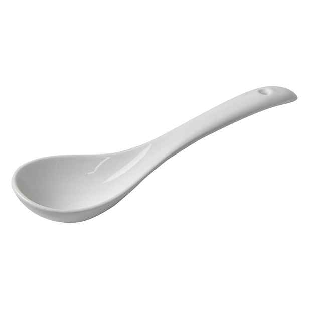 Přírodně bílá porcelánová lžička Lilli - 15*4*2 cm Clayre & Eef