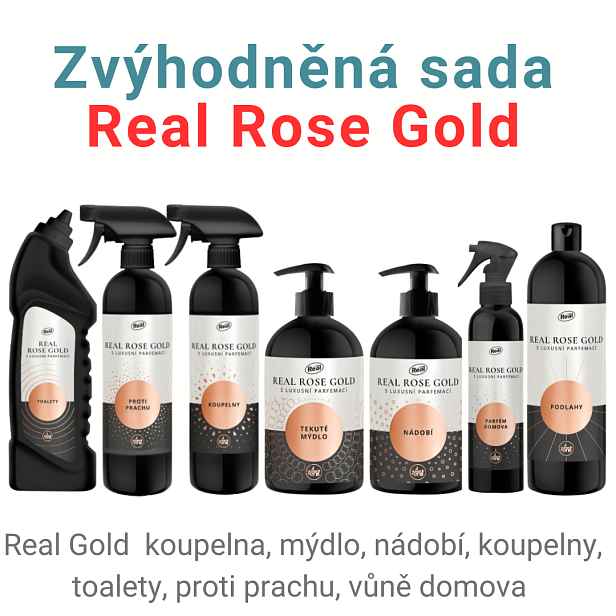 Real Gold Zvýhodněná sada čistících prostředků Real Rose Gold 8 ks