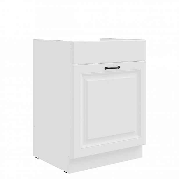 Spodní skříňka pod dřez Stilo 60 ZL 1S BB - Premium Box Barva korpusu: Bílá, Barva dvířek: Bílá