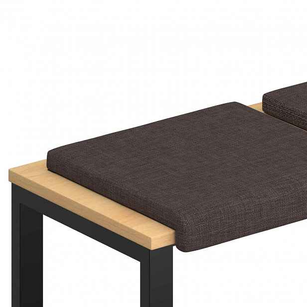 vidaXL Polštář na lavici 2 ks Textil Tmavě hnědá Hloubka 35 cm