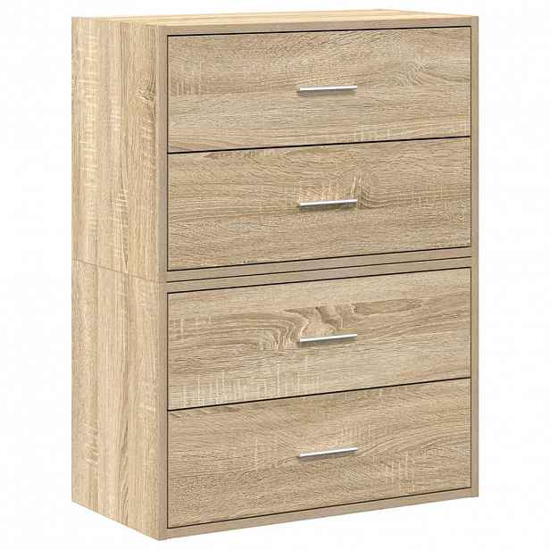 vidaXL vida Skříňky s 4 zásuvkami 2 ks dub sonoma 60x31x40cm kompozitní dřevo