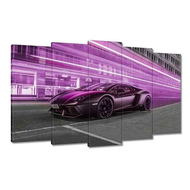 Obrazy 100x60 Fialové sportovní auto
