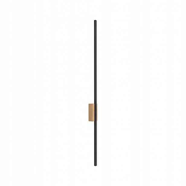 Nástěnná Led lampa Černá Dřevo 108 cm Teplá bílá 3000K Flash Tk Lighting