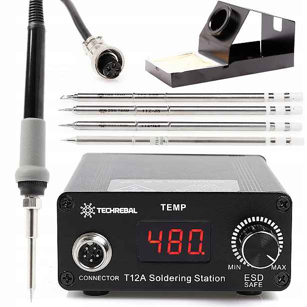 Pájecí Stanice Pájecí Pero Techrebal T12A 75W Sada 4 Hrotů T12