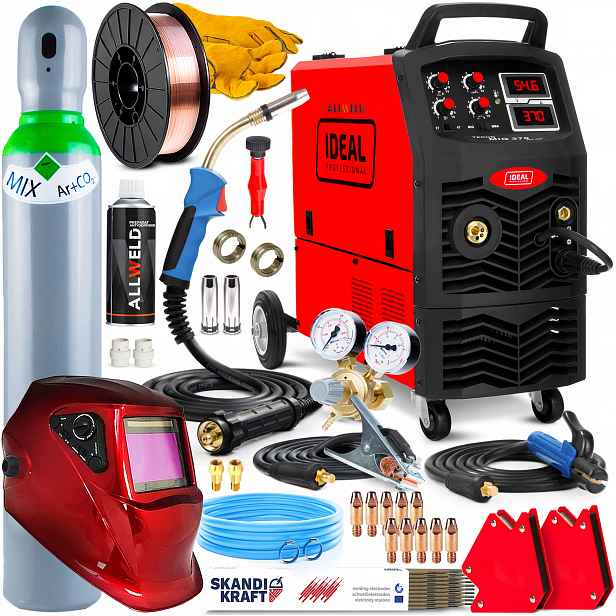 Svařovací Stroj Migomat Ideal Tecno Mig 370 4X4 Digital Mma Mag 400V 350A Alu